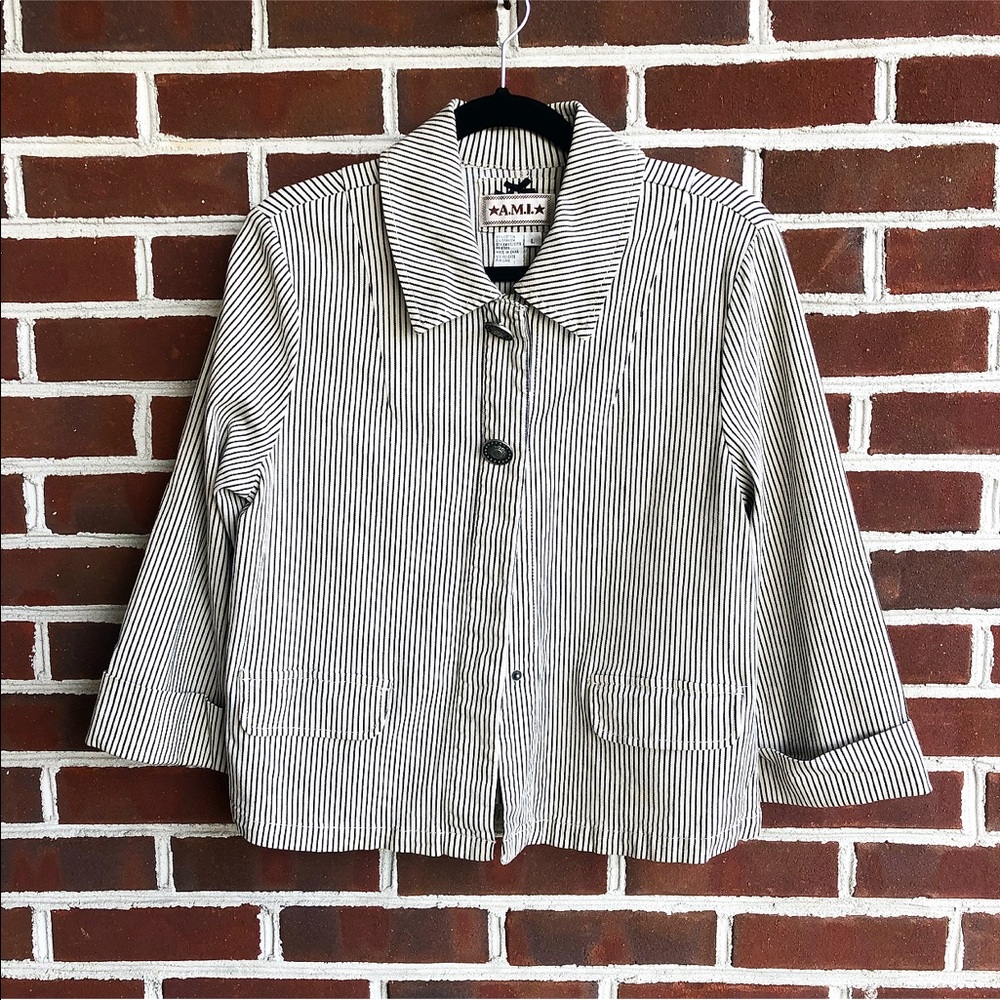 Vintage Stripe Blazer Jacket